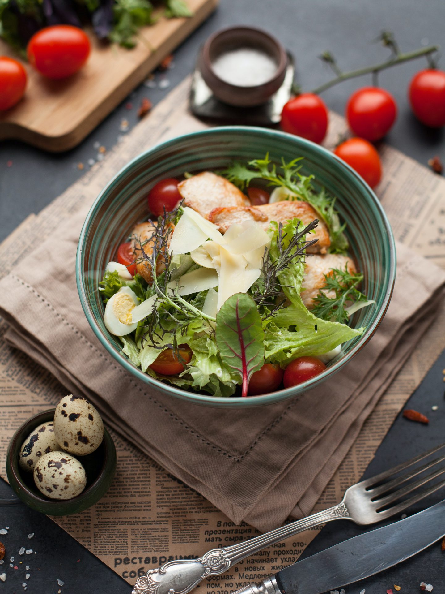 Pea, cider and mint soup with crispy bacon croutons